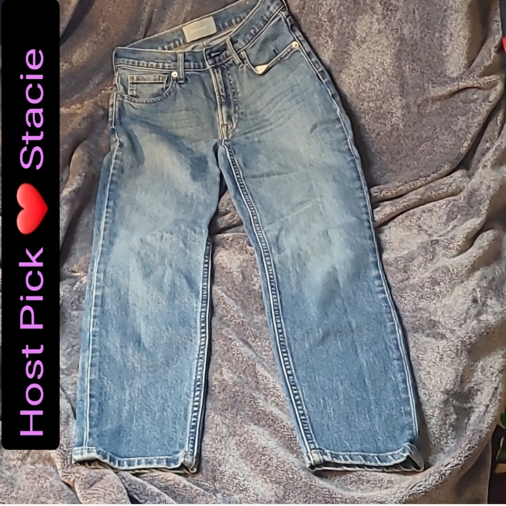 WAS.  $100  EVERLANE  Ankle Skinny Jeans 27 light blue with whiskering